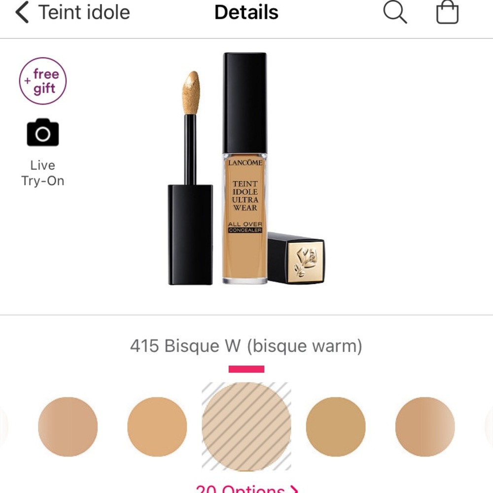 Lancôme Teint Idole Ultra Wear All Over Full Coverage Concealer 415